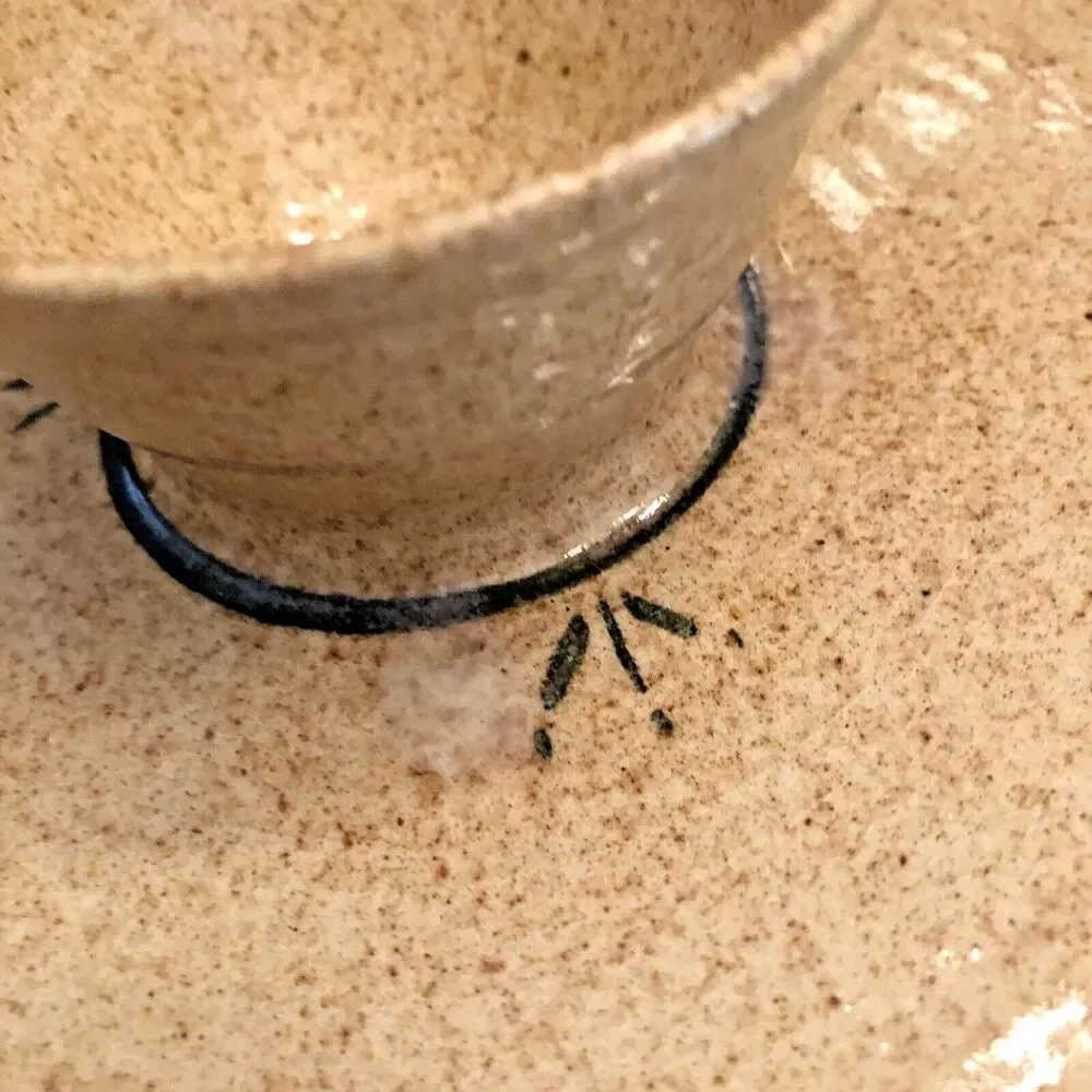 Studio Art Pottery Chip & Dip Rustic 9